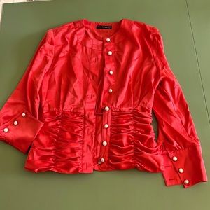 Gorgeous Louis Feraud red blouse US6 $250